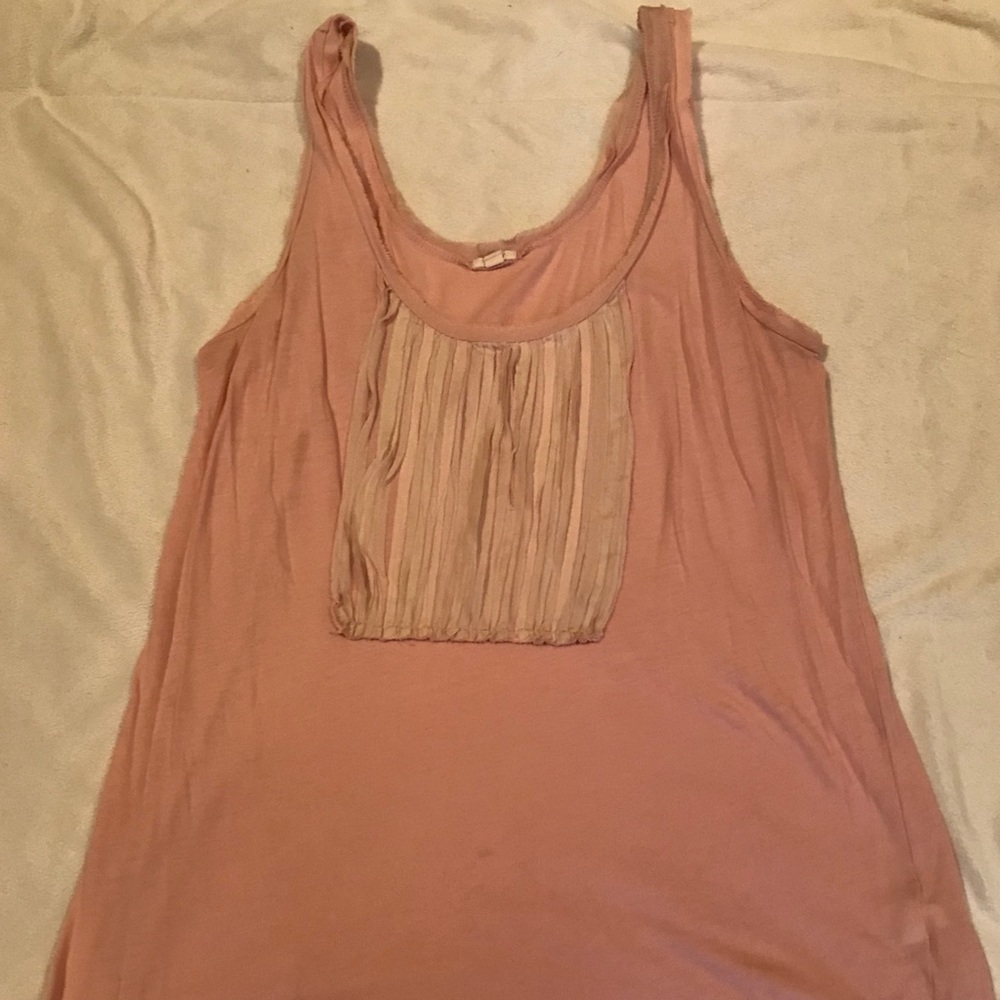 Pink jcrew tank with detailing